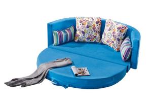 Round Fabric Sleeper Sofa